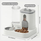 Space-Saving 2-in-1 Auto Feeder & Waterer