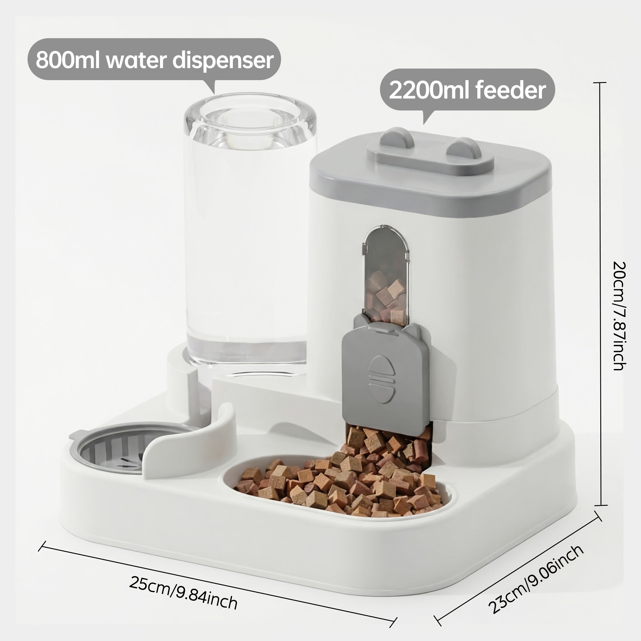 Space-Saving 2-in-1 Auto Feeder & Waterer