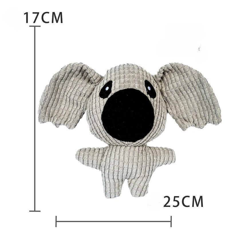 Qbell Peluche Compañero Pato Durmiente Juguetes para Perros Pequeños y Grandes Resistente a Mordeduras Dientes Rechinando Alivio Sonido Pato Juguete