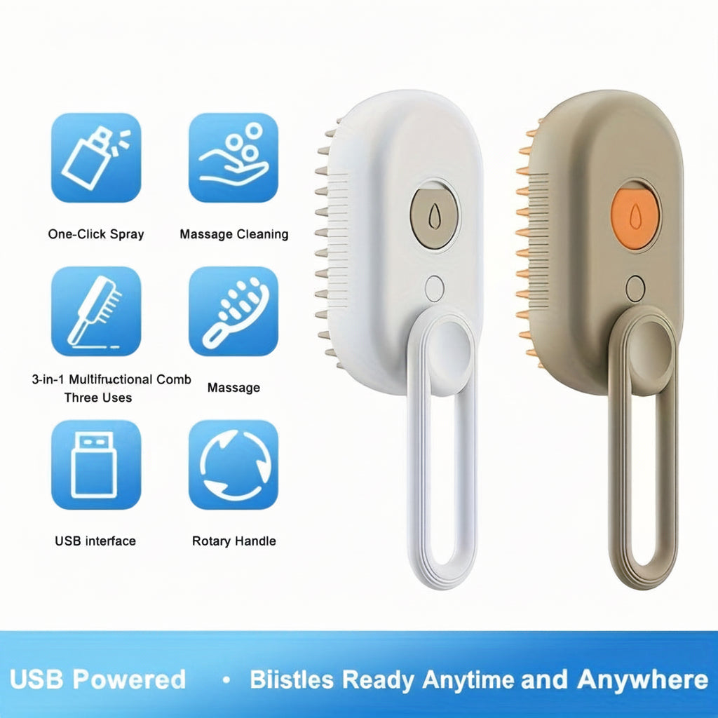 3-in-1 Steamy Massage Brush