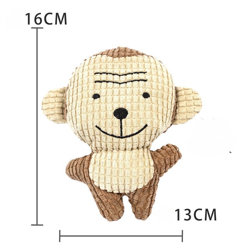 Qbell Peluche Compañero Pato Durmiente Juguetes para Perros Pequeños y Grandes Resistente a Mordeduras Dientes Rechinando Alivio Sonido Pato Juguete