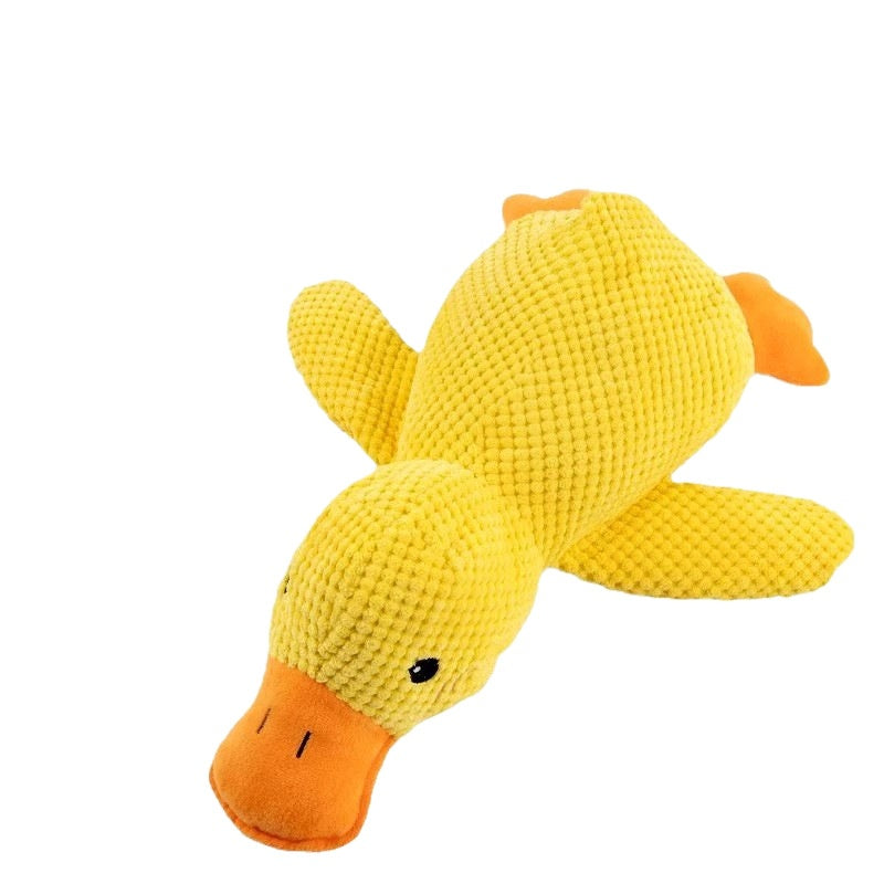 Cross-border Dog Sound-Emitting Bite-Resistant Plush Toy Pet Toy Sleep Companion Little Yellow Duck