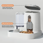 Space-Saving 2-in-1 Auto Feeder & Waterer