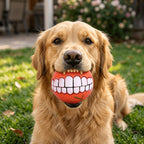 Funny Teeth Squeaky Dog Ball