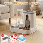 Space-Saving 2-in-1 Auto Feeder & Waterer