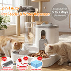 Space-Saving 2-in-1 Auto Feeder & Waterer