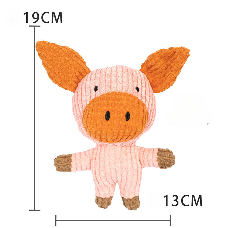 Qbell Peluche Compañero Pato Durmiente Juguetes para Perros Pequeños y Grandes Resistente a Mordeduras Dientes Rechinando Alivio Sonido Pato Juguete