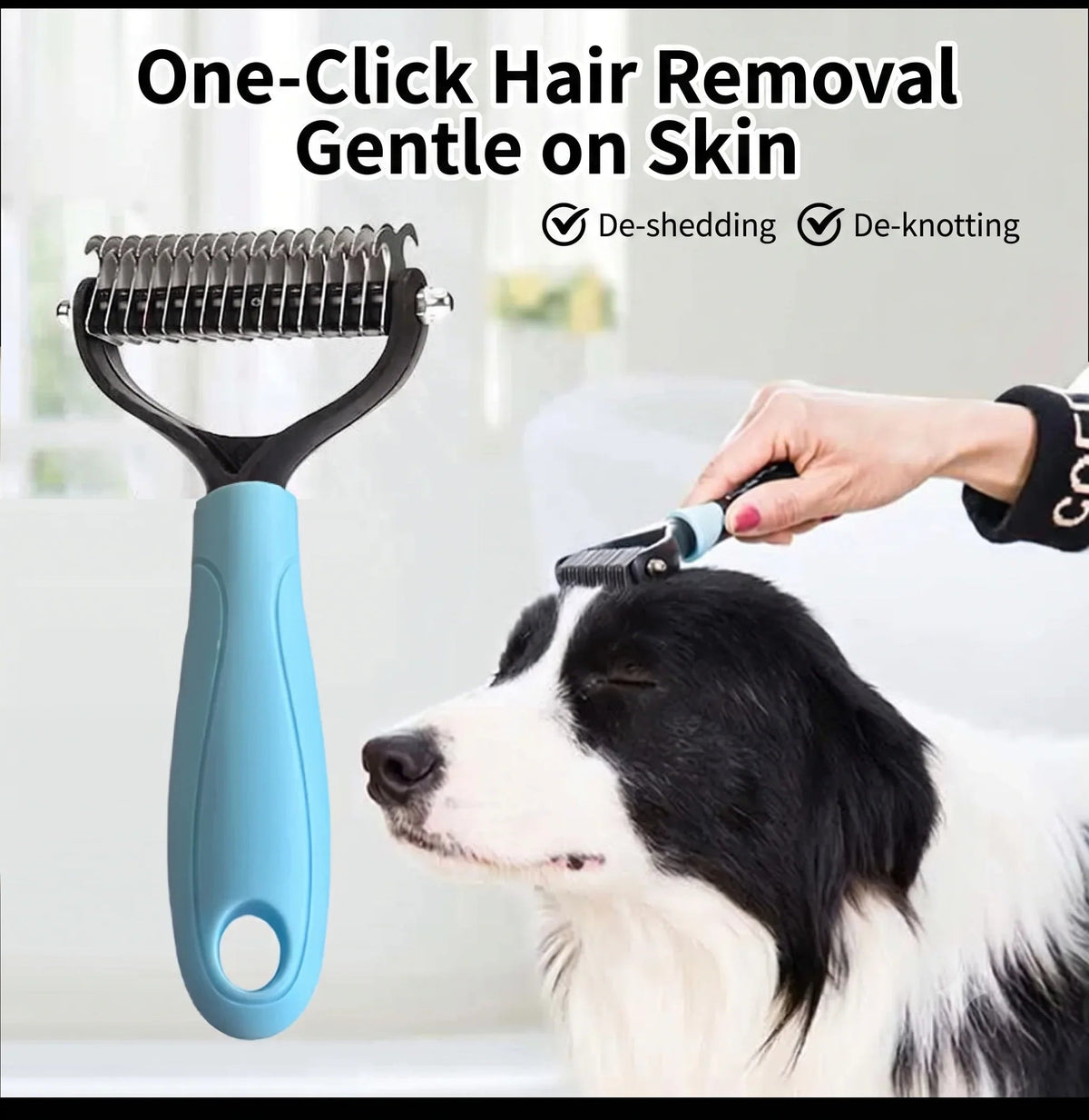 Dual-Action Self-Cleaning Slicker Brush