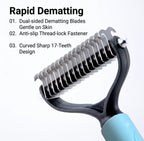 Dual-Action Self-Cleaning Slicker Brush