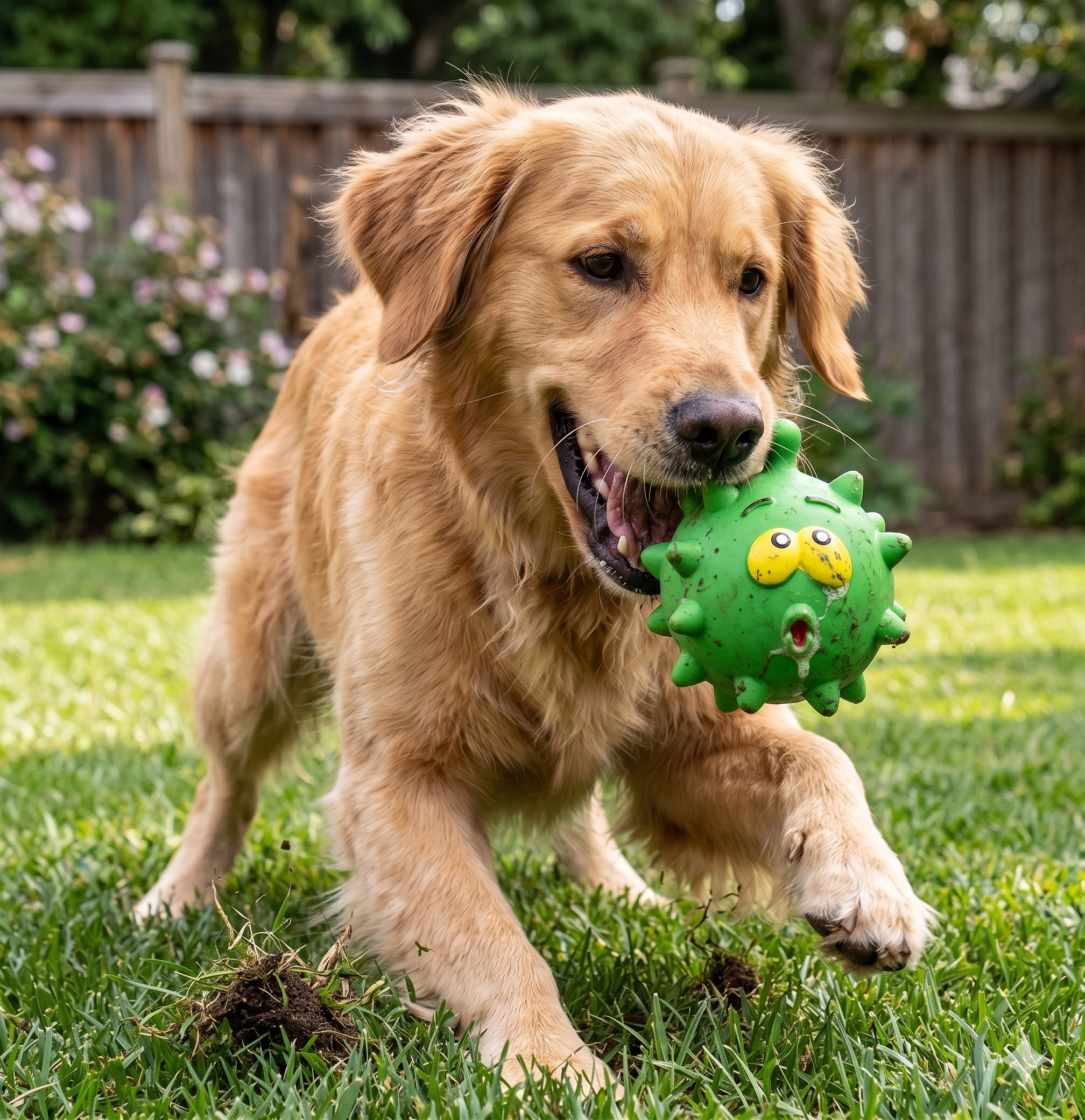 SpikeGrip™ Squeaky Latex Dog Ball