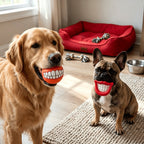 Funny Teeth Squeaky Dog Ball