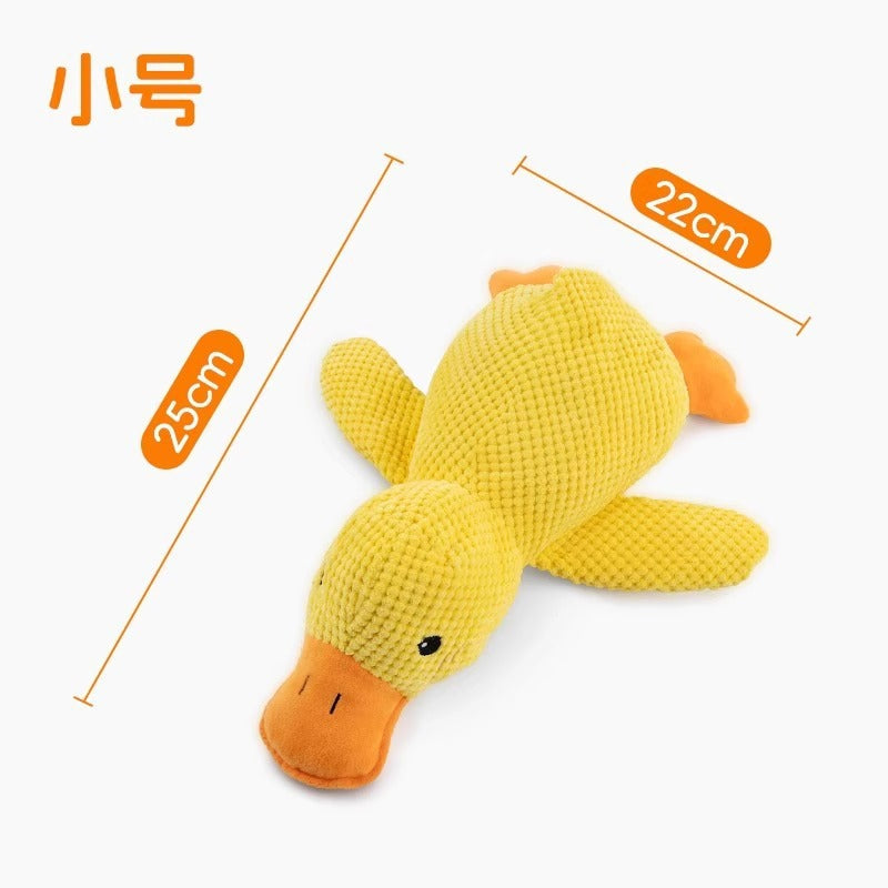 Cross-border Dog Sound-Emitting Bite-Resistant Plush Toy Pet Toy Sleep Companion Little Yellow Duck