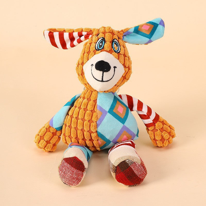 Cross-border Dog Sound-Emitting Bite-Resistant Plush Toy Pet Toy Sleep Companion Little Yellow Duck