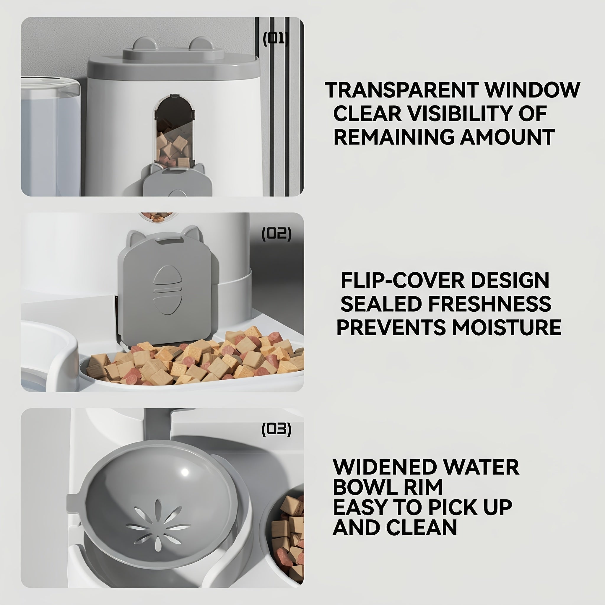 Space-Saving 2-in-1 Auto Feeder & Waterer