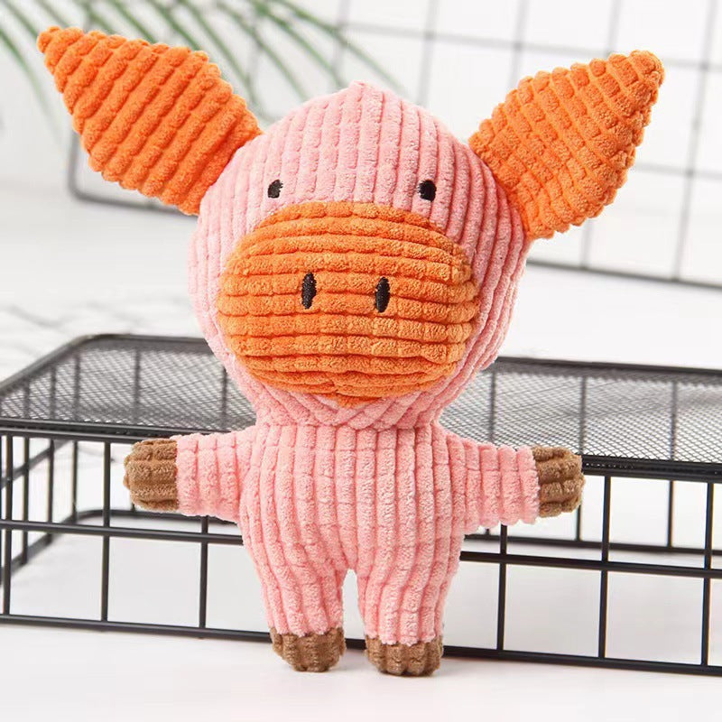 Cross-border Dog Sound-Emitting Bite-Resistant Plush Toy Pet Toy Sleep Companion Little Yellow Duck