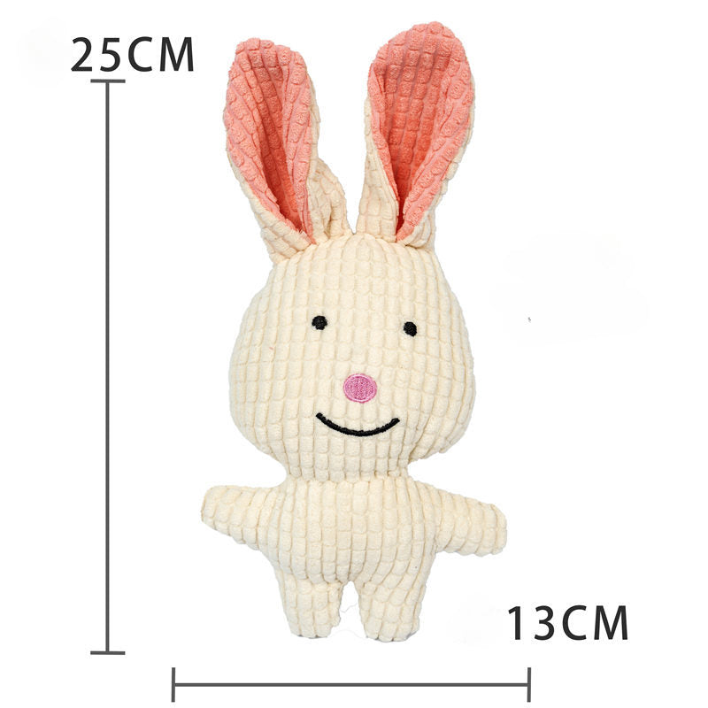 Qbell Peluche Compañero Pato Durmiente Juguetes para Perros Pequeños y Grandes Resistente a Mordeduras Dientes Rechinando Alivio Sonido Pato Juguete