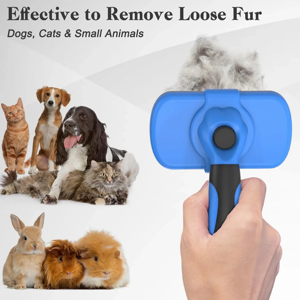 One-Touch Self-Cleaning Slicker Brush
