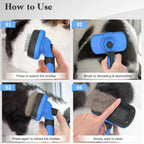 One-Touch Self-Cleaning Slicker Brush