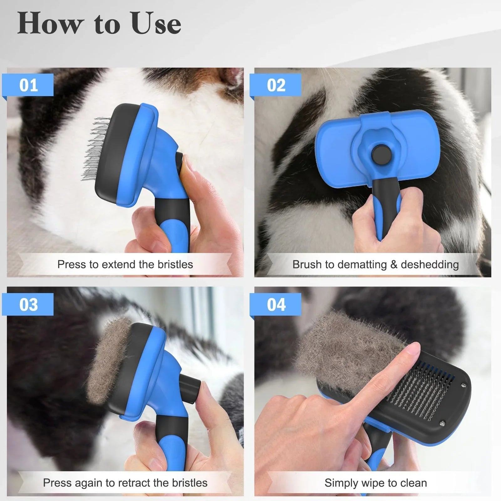 One-Touch Self-Cleaning Slicker Brush